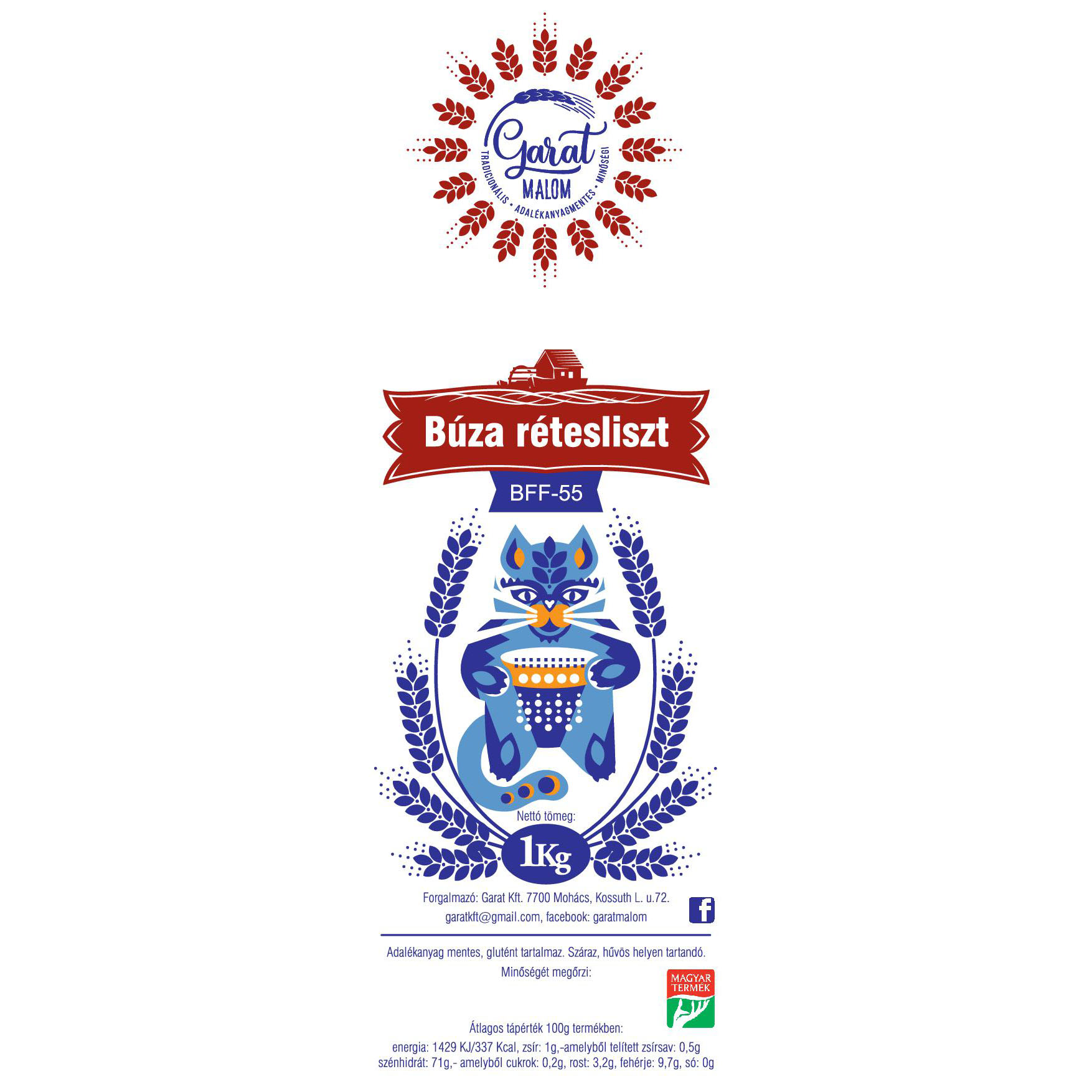Garat malom - BFF-55 Búza rétesliszt